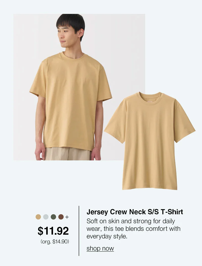 Shop Men's Jersey Crew Neck S/S T-Shirt