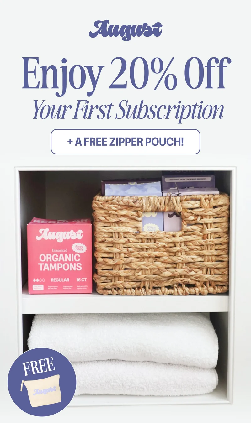 Enjoy 20% Off Your First Subscription + a FREE Zipper Pouch! FREE