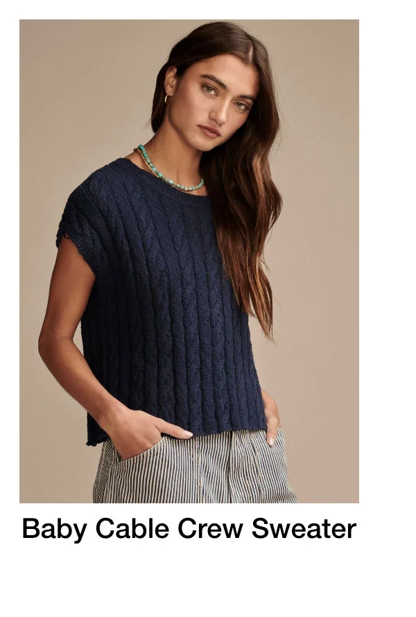 Baby Cable Crew Sweater