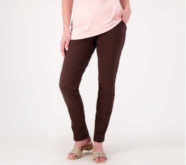 Denim & Co. Active Regular Duo Stretch Slim Straight Pants