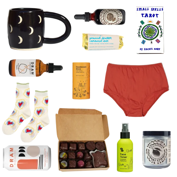 A collection of items from each participating brand