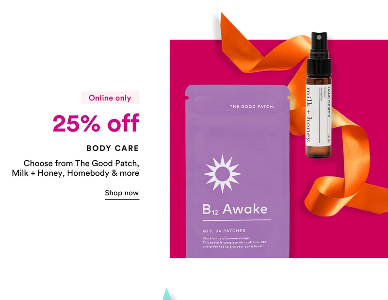 Select Body Care & Skin Care | 25% off | Choose from The Good Patch, Milk + Honey, Homebody & more | Shop Now
