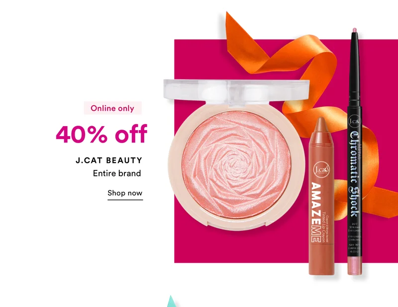 J.Cat Beauty | 40% off | Entire Brand | Shop Now