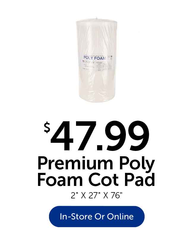 Poly Foam Cot Pad