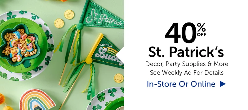 45% Off St. Patrick's - Decor, Party Supplies & More