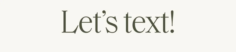 Let's text!