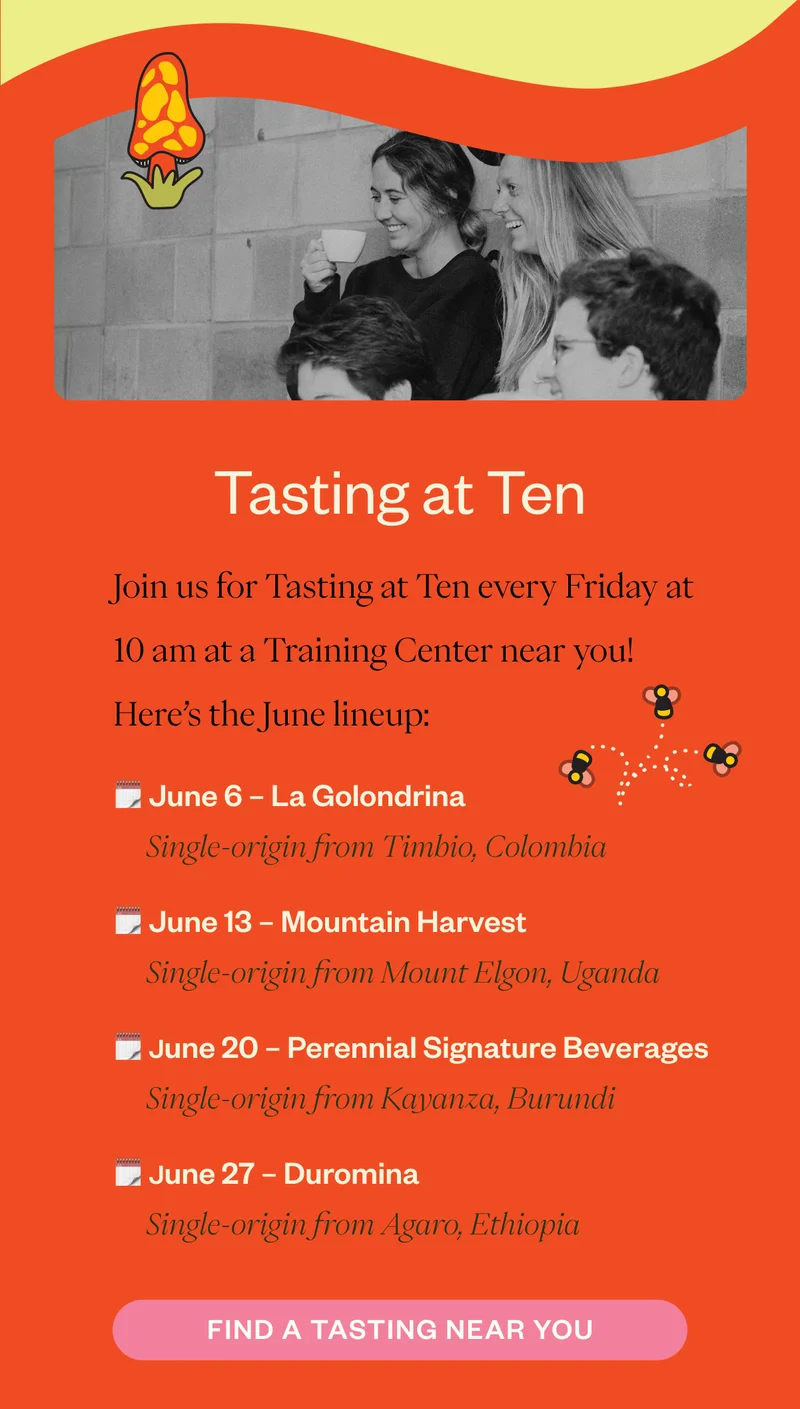 Tasting at Ten  Join us for a Tasting at Ten every Friday at 10am at a Training Center near you! Here's the June lineup