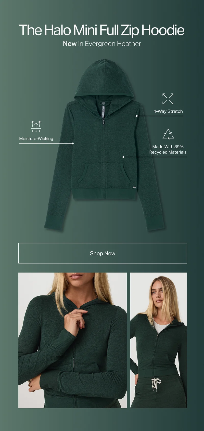 The Halo Mini Full Zip Hoodie