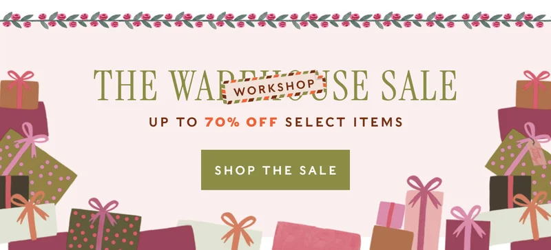 The Workshop Sale Up to 70% off Select Items