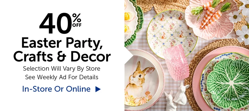 40% Off Easter Party, Crafts & Decor - Select Categories