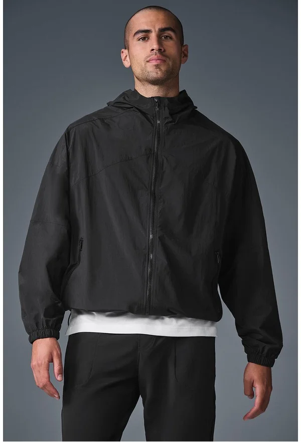 Vantage Nylon Ripstop Track Jacket - Black - Black / L