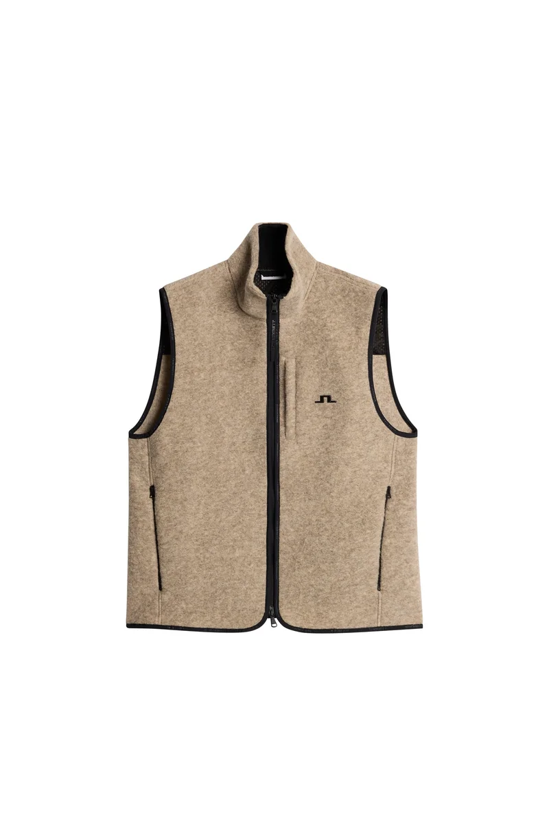 Image of Duncan Wool Fleece Vest / Moonbeam