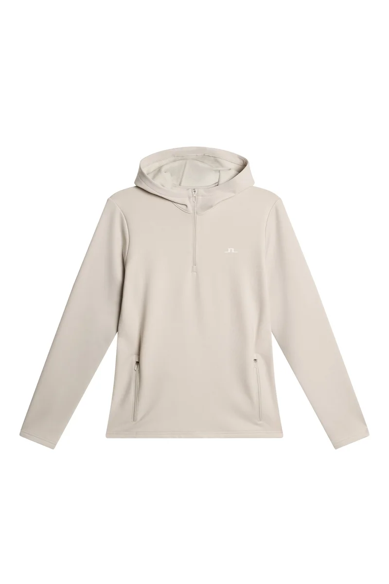Image of Aerialle Quarter Zip Hood / Moonbeam