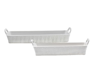 Temp-tations Seasonal Set of (2) Elongated Cracker Trays