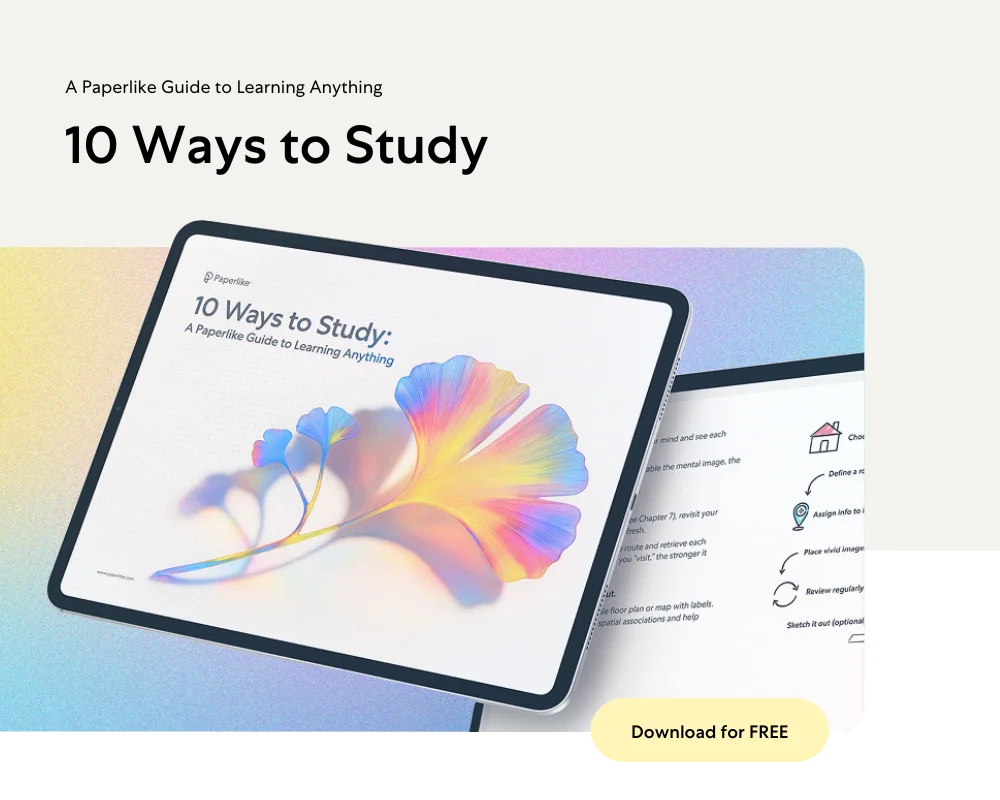 Picture of our new ebook 10 Ways to Study: A Paperlike Guide to Learning Anything