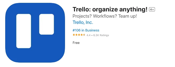 The title card for the Trello app.