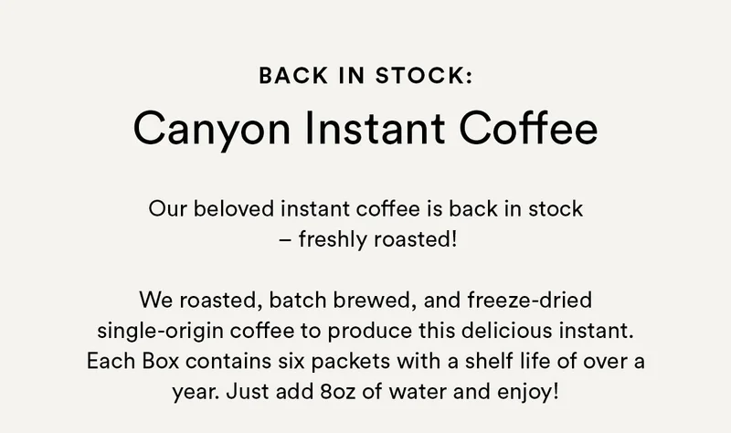 shop canyon instant coffee