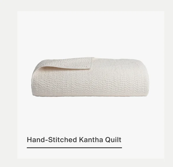 Hand-Stitched Kantha Quilt