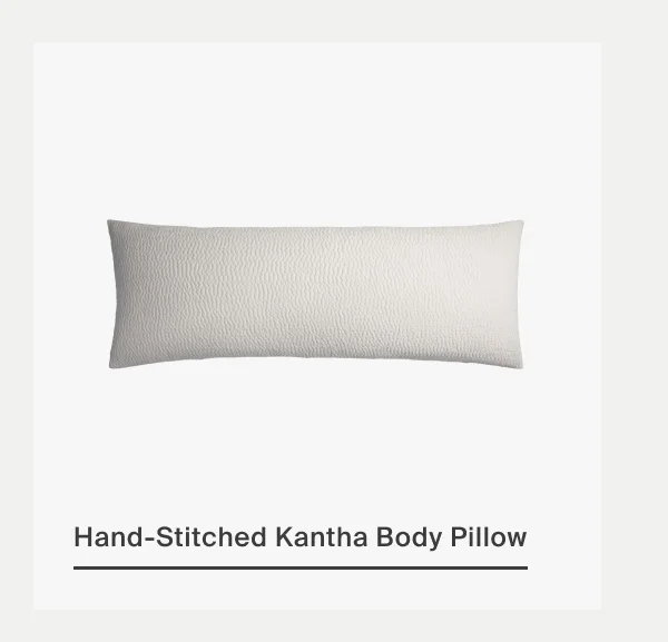 Hand-Stitched Kantha Body Pillow Cover