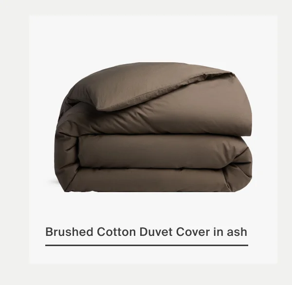 Brushed Cotton Duvet Cover in ash