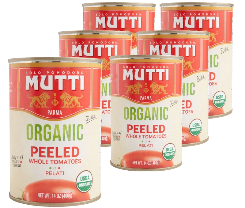 Image of Mutti Organic Whole Peeled Tomatoes (6 Pack)