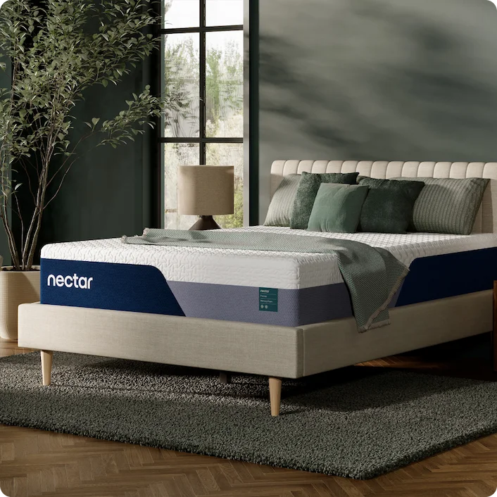 Nectar Premier Memory Foam Mattress (in bedroom setting)