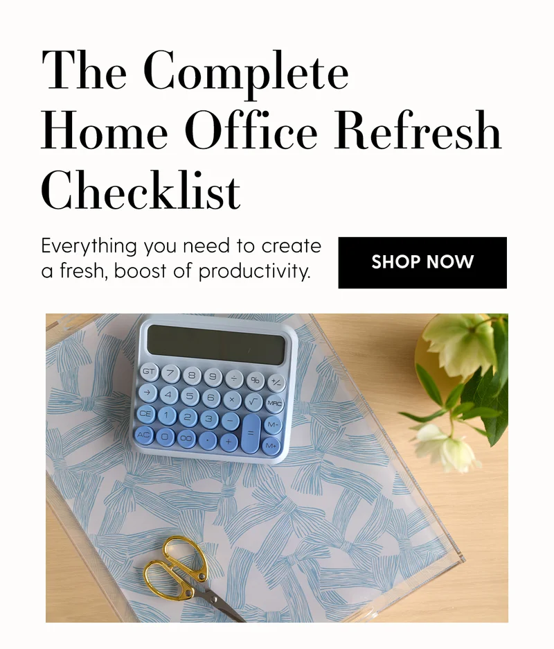 The Complete Home Office Refresh Checklist | FEverything you need to create a fresh, boost of productivity. | Shop Now