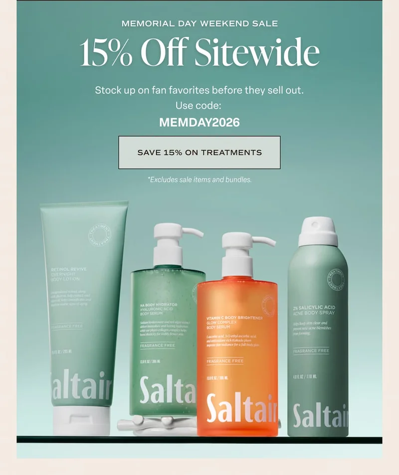 Memorial Day Sale 2026
