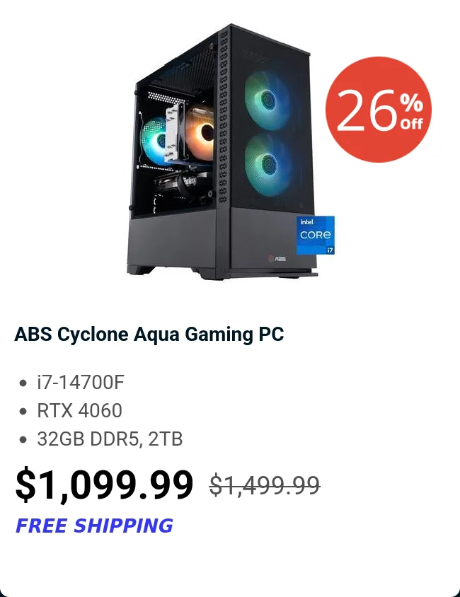 ABS Cyclone Aqua Gaming PC