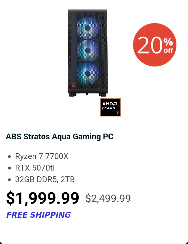 ABS Stratos Aqua Gaming PC
