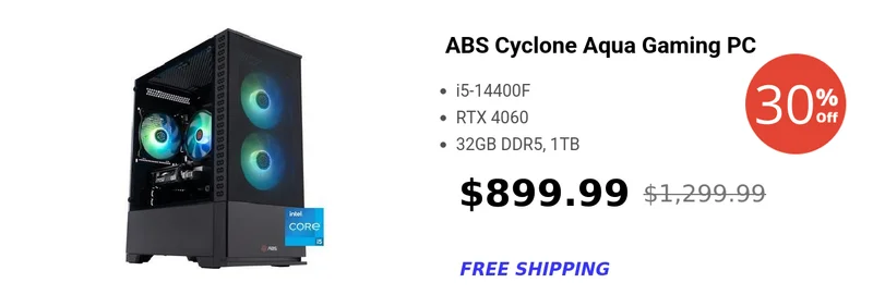 ABS Cyclone Aqua Gaming PC