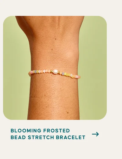Blooming Frosted Bead Stretch Bracelet
