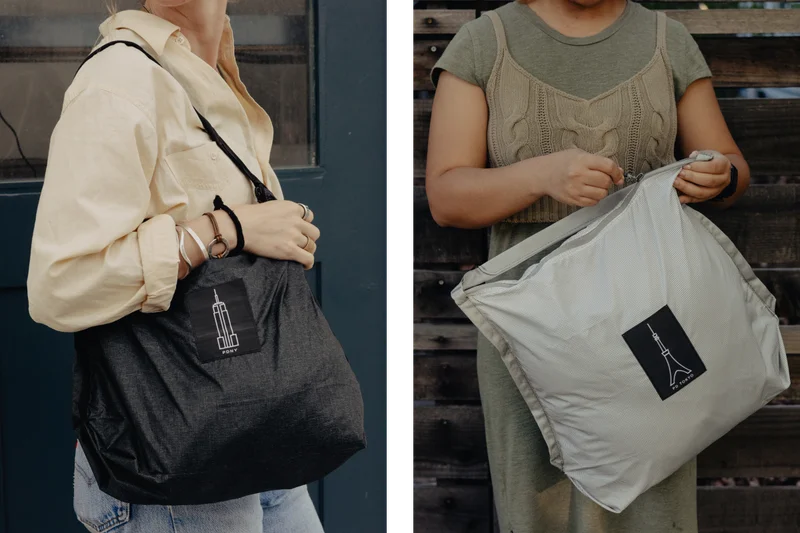 Some sweet lifestyle shots of the PDNY and PD Tokyo Packable Totes.