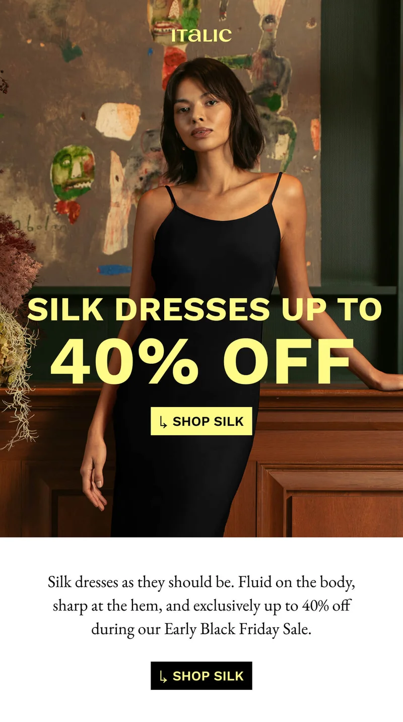 Italic | Silk Dresses Up To 40% Off