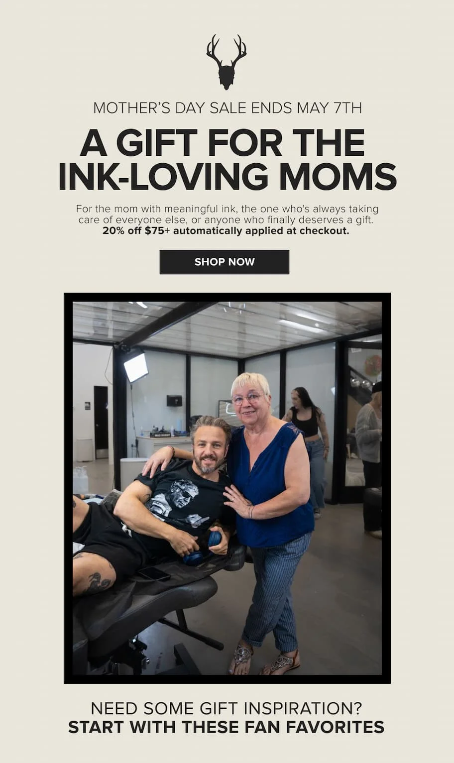 mother's day sale ends may 7th. A gift for the ink-loving moms