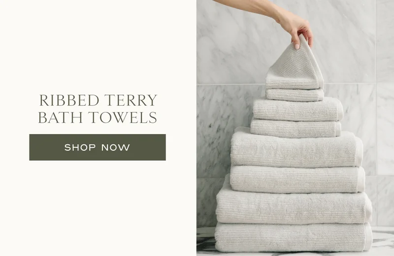 Shop The Ribbed Terry Bath Towels