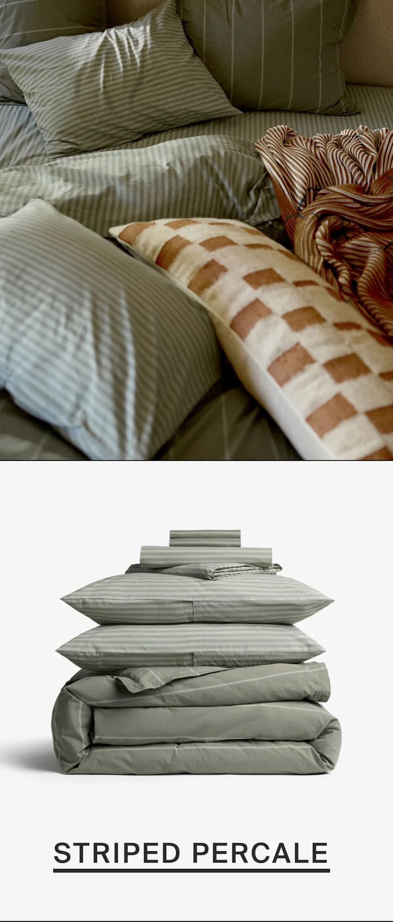 Striped percale