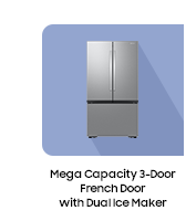 Mega Capacity 3-Door French Door with Dual Ice Maker