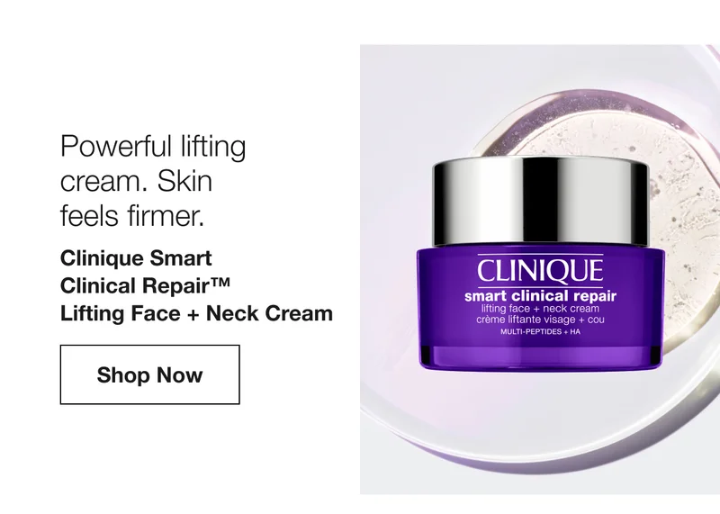 Powerful lifting cream. Skin  feels firmer. | Clinique Smart  Clinical Repair™  Lifting Face + Neck Cream | Shop Now