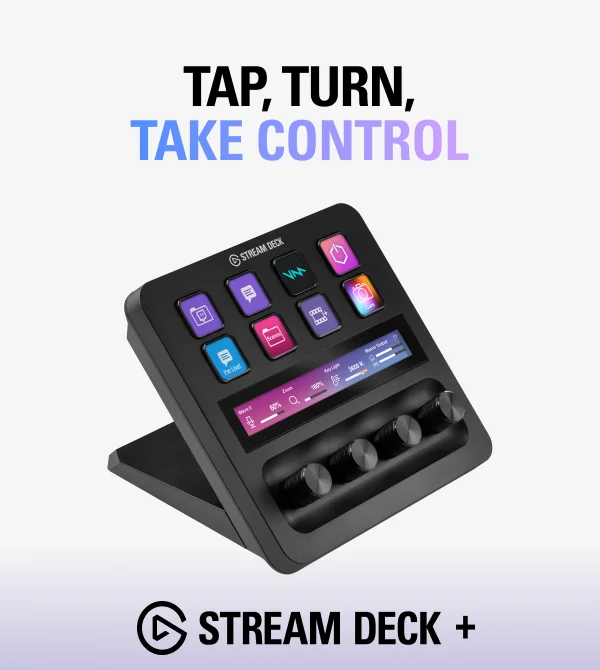 Tap, turn, take control: Stream Deck +