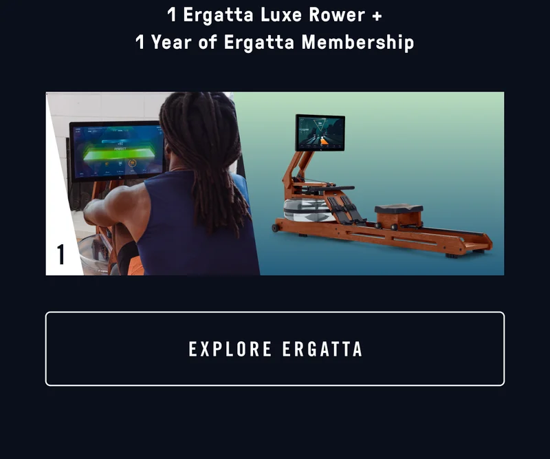 Ergatta Luxe Rower + 1 Year of Membership