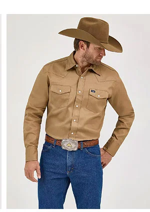 Cowboy Cut® Firm Finish Twill Western Snap Work Shirt
