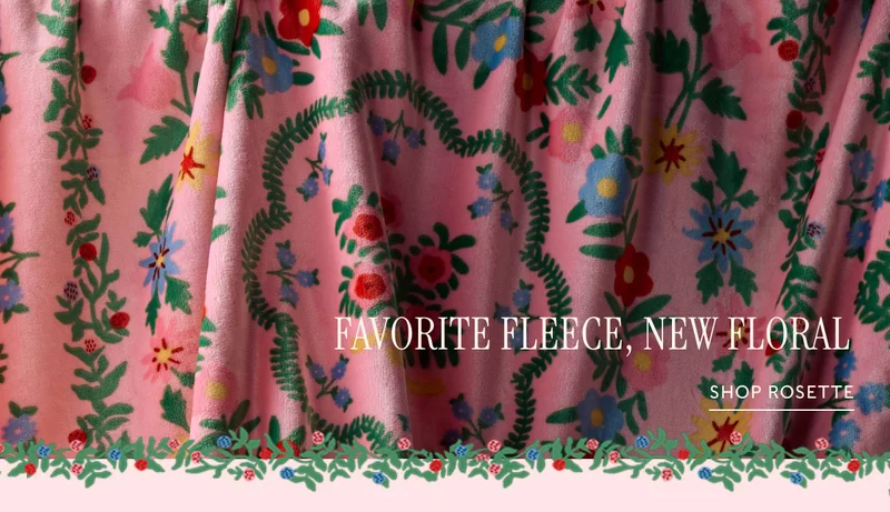FAVORITE FLEECE, NEW FLORAL Shop ROSETTE