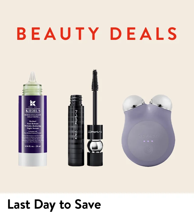 A retinol serum, mascara and facial toning device.