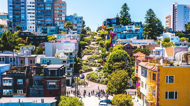 Image description: Lombard Street in San Francisco.
