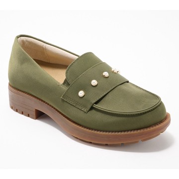 Revitalign Orthotic Satin Loafers - Laurel Pearl