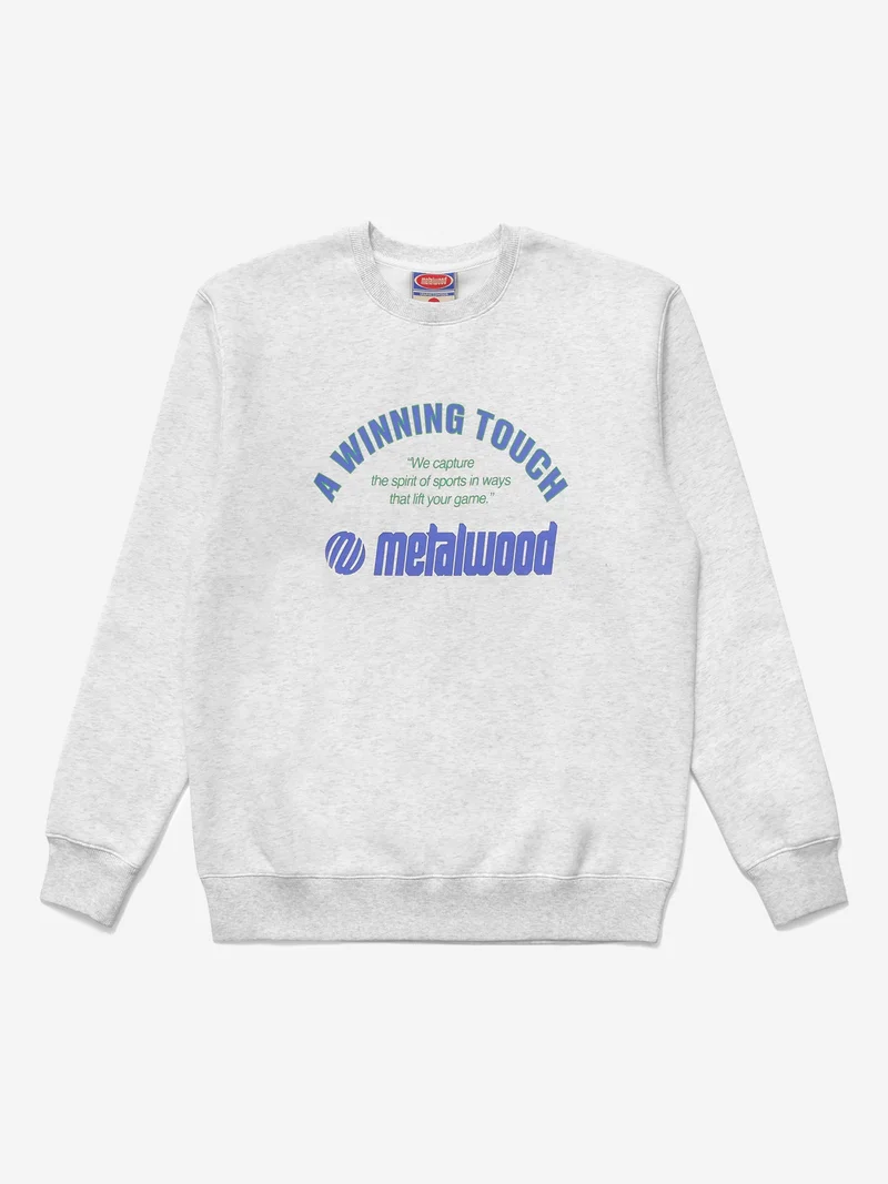 Image of metalwood Winning Touch Crewneck Sweatshirt - Heather Grey