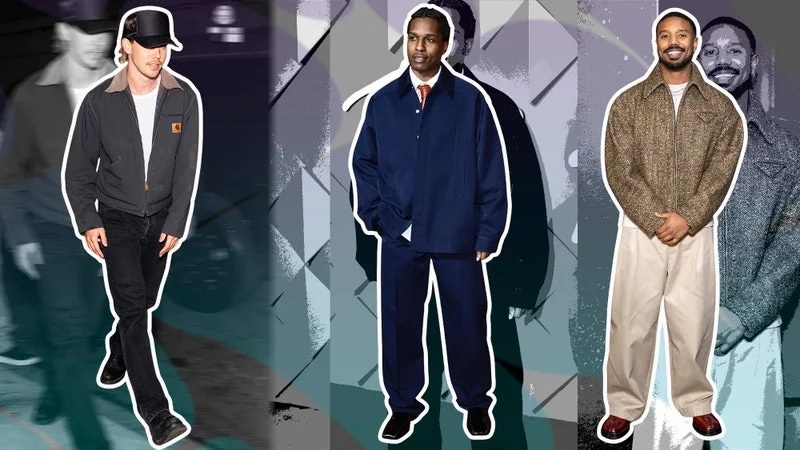Image may contain: Michael B. Jordan, A$AP Rocky, Austin Butler, Michael B. Jordan, Clothing, Formal Wear, Suit, and Coat