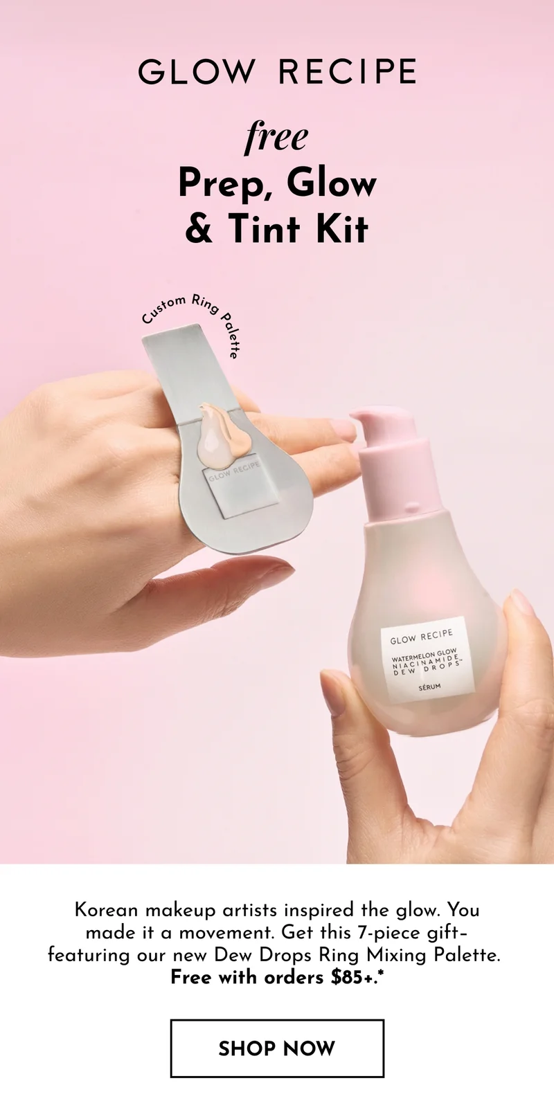 Free 7-piece gift with orders $85+