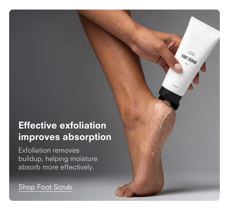 Effective exfoliation improves absorption - Shop Foot Scrub